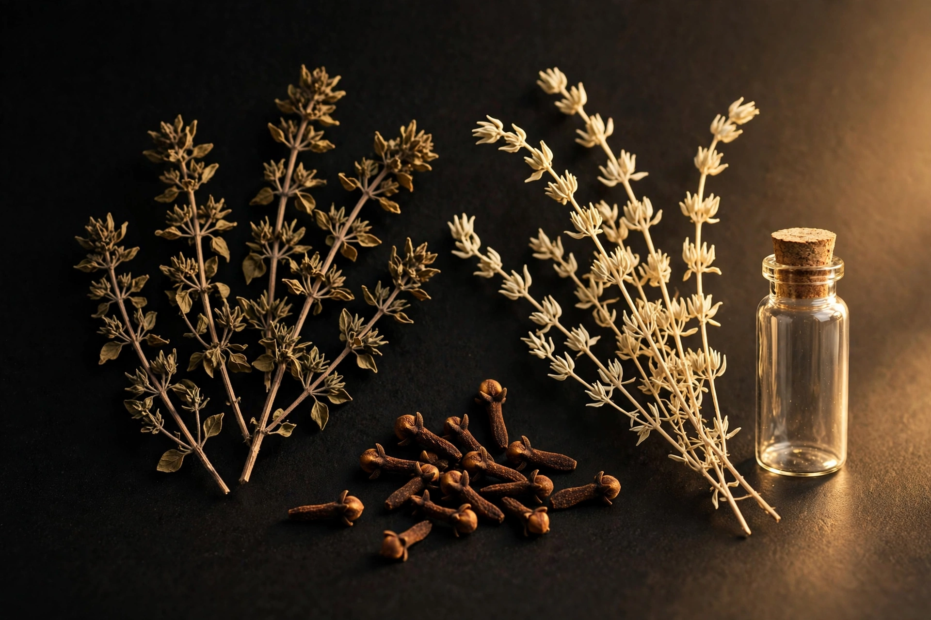 Oregano, cloves, and thyme, spices with documented natural antimicrobial activity